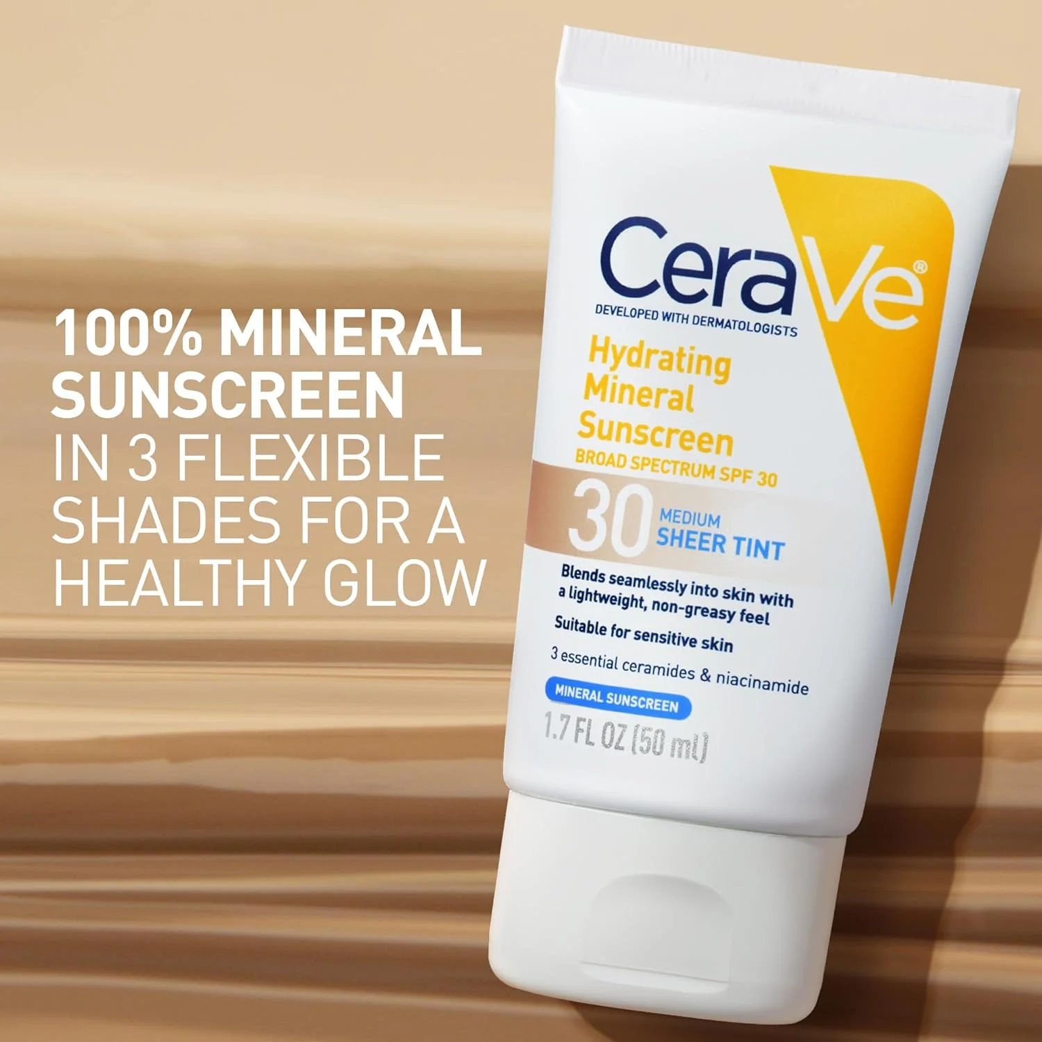 CeraVe Hydrating Mineral Sunscreen Broad Spectrum SPF 30 Sheer Tint - Image 5