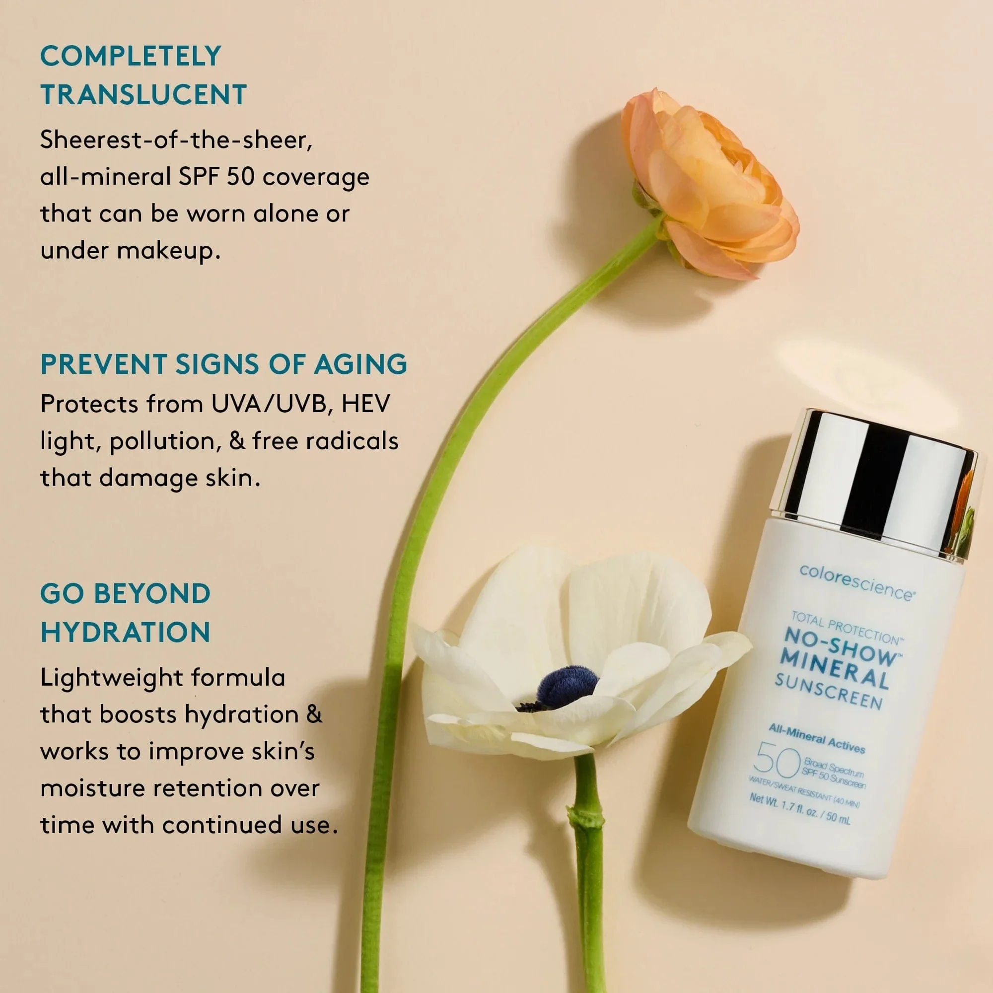 Colorescience Total Protection™ No-Show™ Mineral Sunscreen SPF 50 - Image 2
