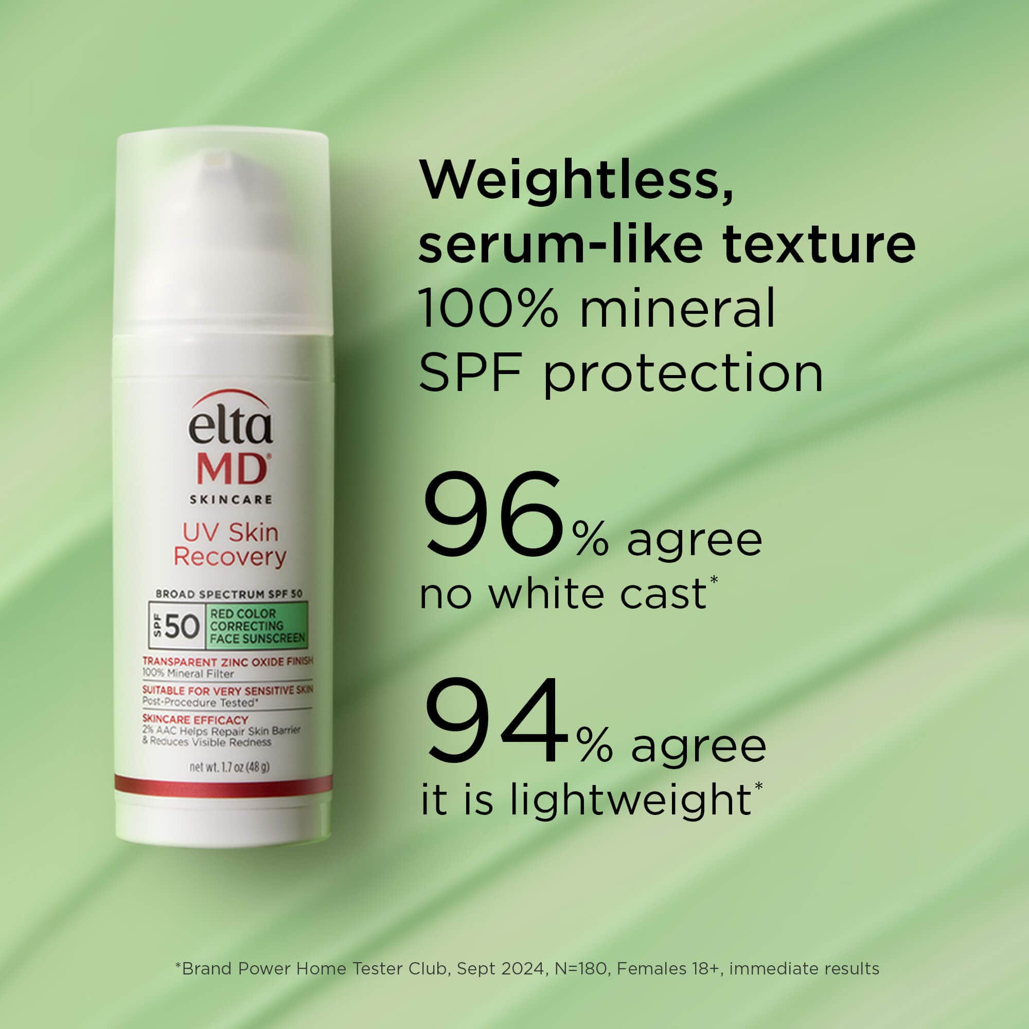 EltaMD UV Skin Recovery Red Color Correcting Green Tint Broad Spectrum SPF 50 - Image 5