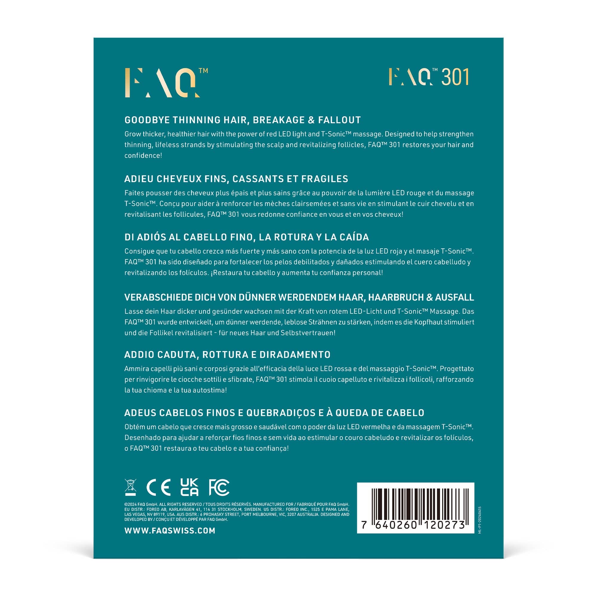 FOREO FAQ™ 301 LED Hair Strengthening Scalp Massager - Image 5