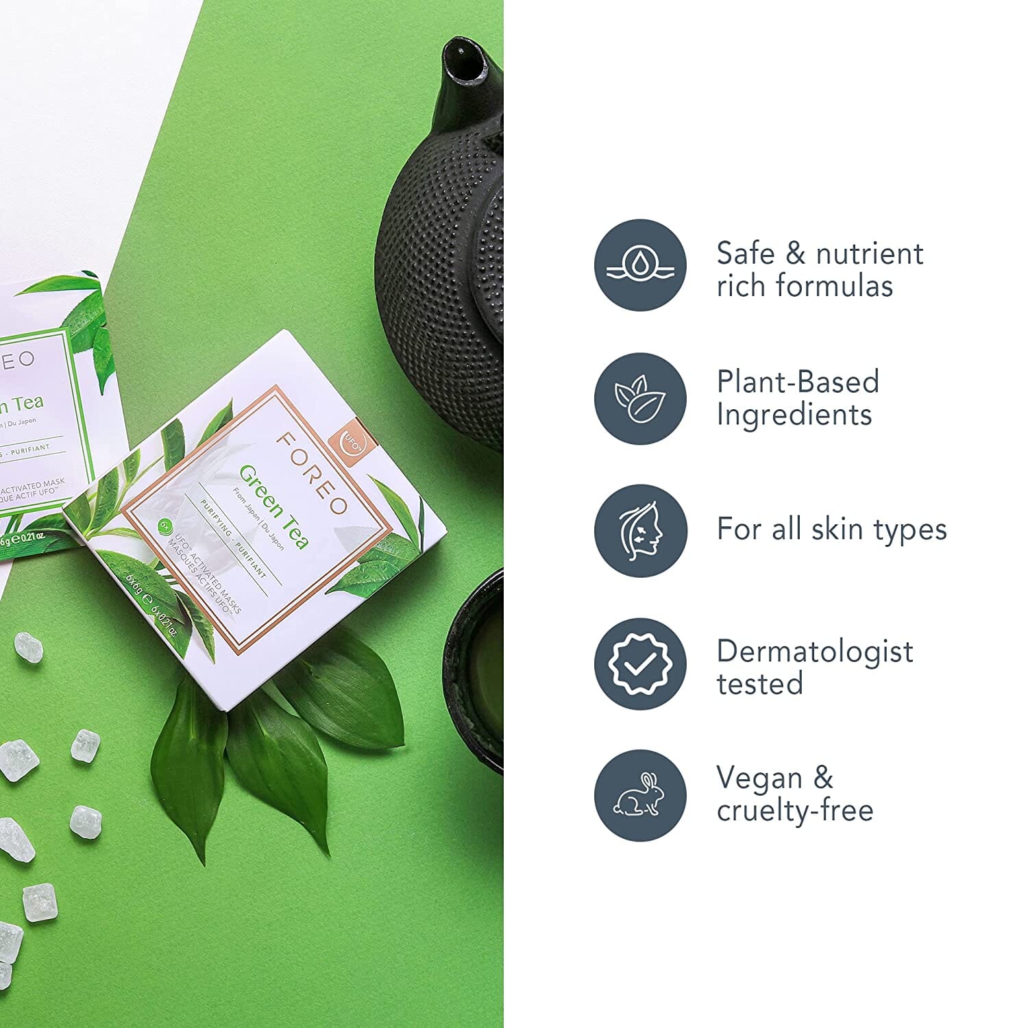 FOREO UFO Activated Green Tea Purifying Mask - Image 4