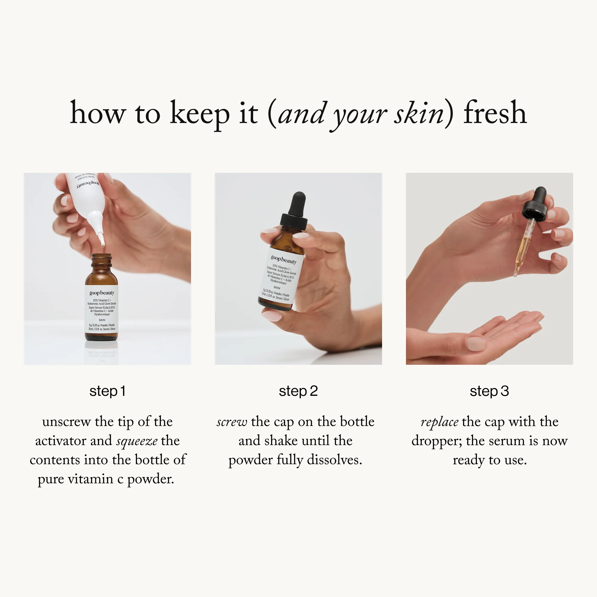 goop beauty 20% Vitamin C + Hyaluronic Acid Glow Serum - Image 3