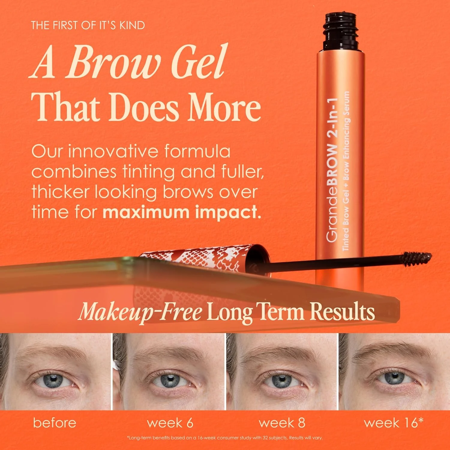 Grande Cosmetics GrandeBROW 2-in-1 Tinted Brow Gel + Serum - Image 8